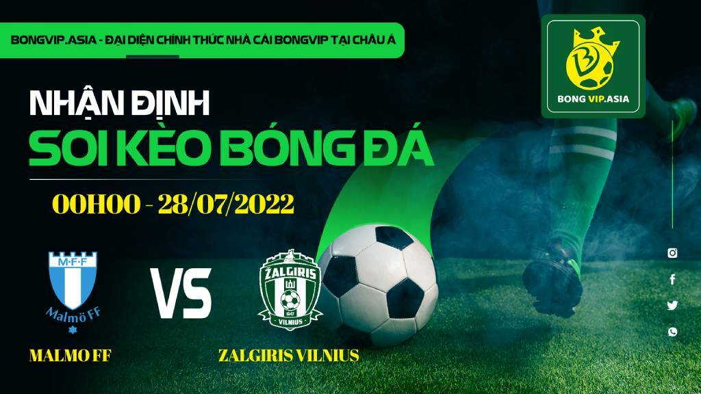 Soi kèo Bongvip Malmo FF vs Zalgiris Vilnius