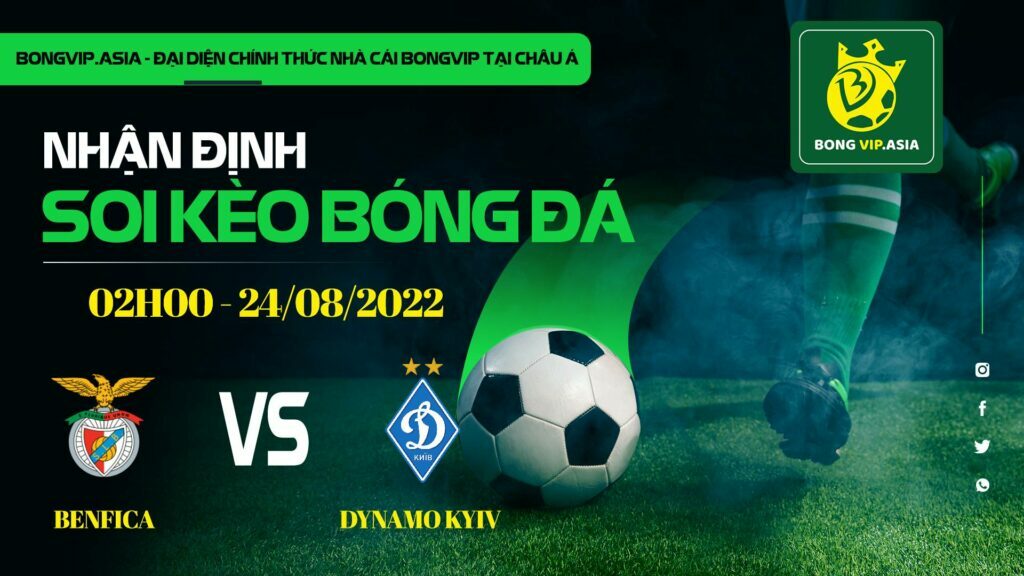 Soi kèo Bongvip Benfica vs Dynamo Kyiv