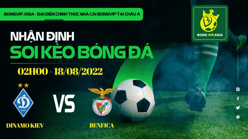 Soi kèo Bongvip Dinamo Kiev vs Benfica